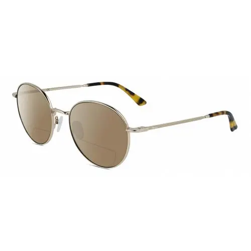 CK21127S Unisex Polarized Bifocal Sunglass Gold Tortoise Brown 54mm Brown by Calvin Klein
