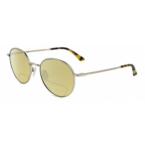 CK21127S Unisex Polarized Bifocal Sunglass Gold Tortoise Brown 54mm Yellow by Calvin Klein