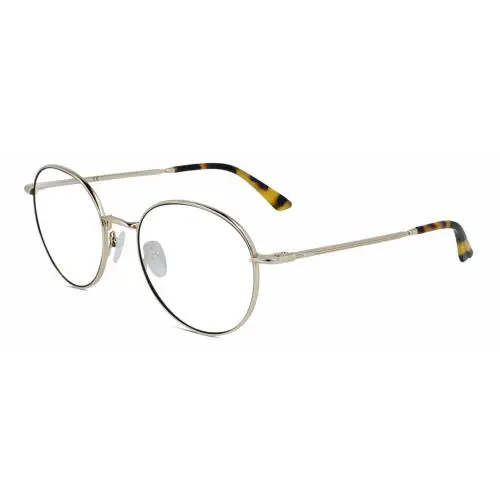 Calvin Klein CK21127S Designer Reading Glasses Gold Tortoise Havana Round 54mm - Frame: Multicolor, Lens: Clear