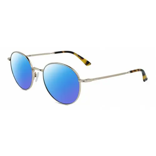 Calvin Klein CK21127S Unisex Round Polarize Sunglasses Gold Tortoise Havana 54mm
