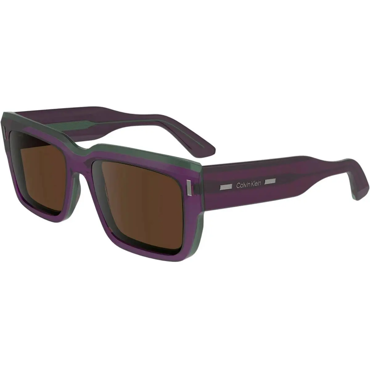 Calvin Klein Men`s Sunglasses Violet Rectangular Full Rim Frame CK23538S 515