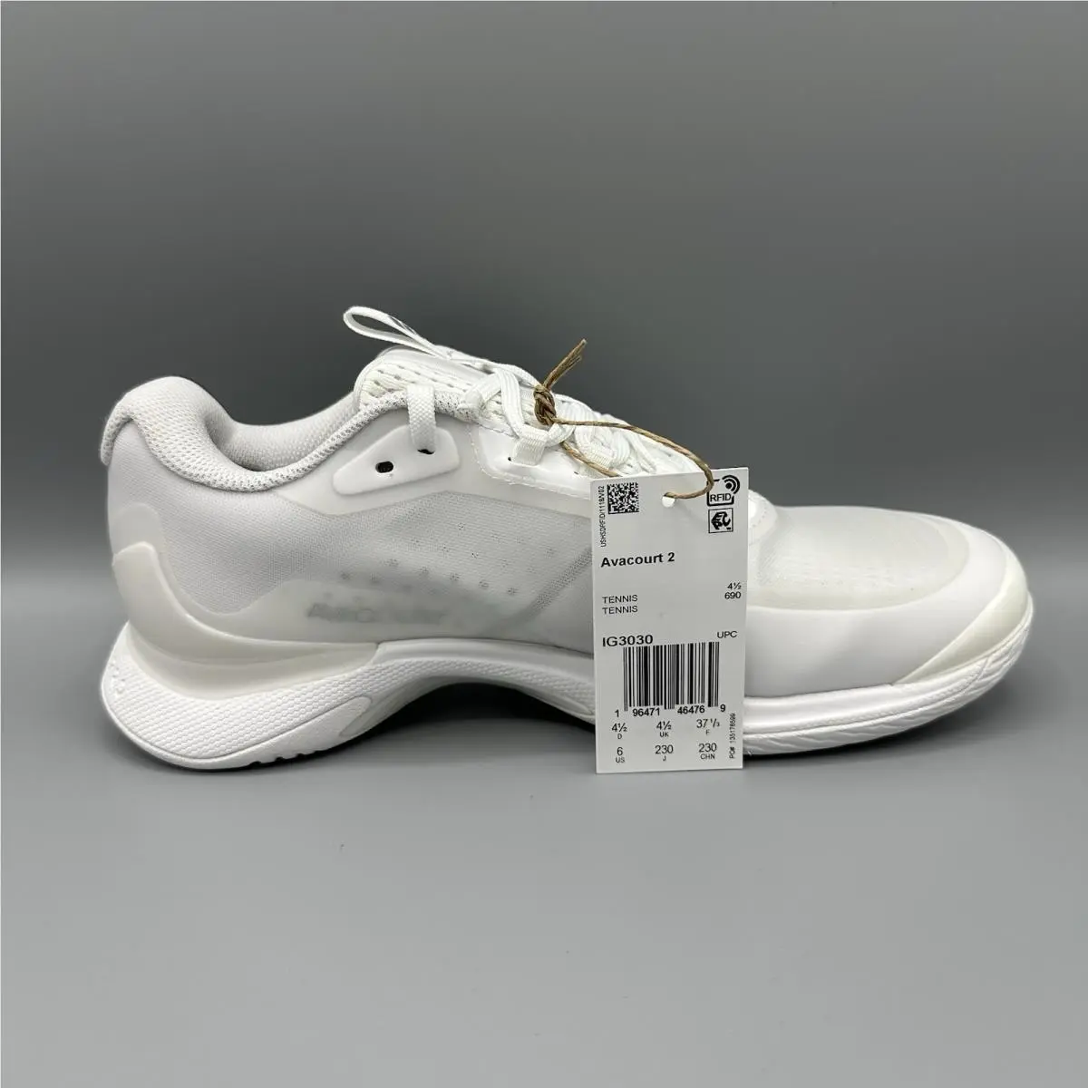 Adidas shoes - adidas Avacourt - Avacourt - IG3030 - White, Manufacturer: Cloud White/Silver Metallic/Grey One (UPC: 196471464691) 4