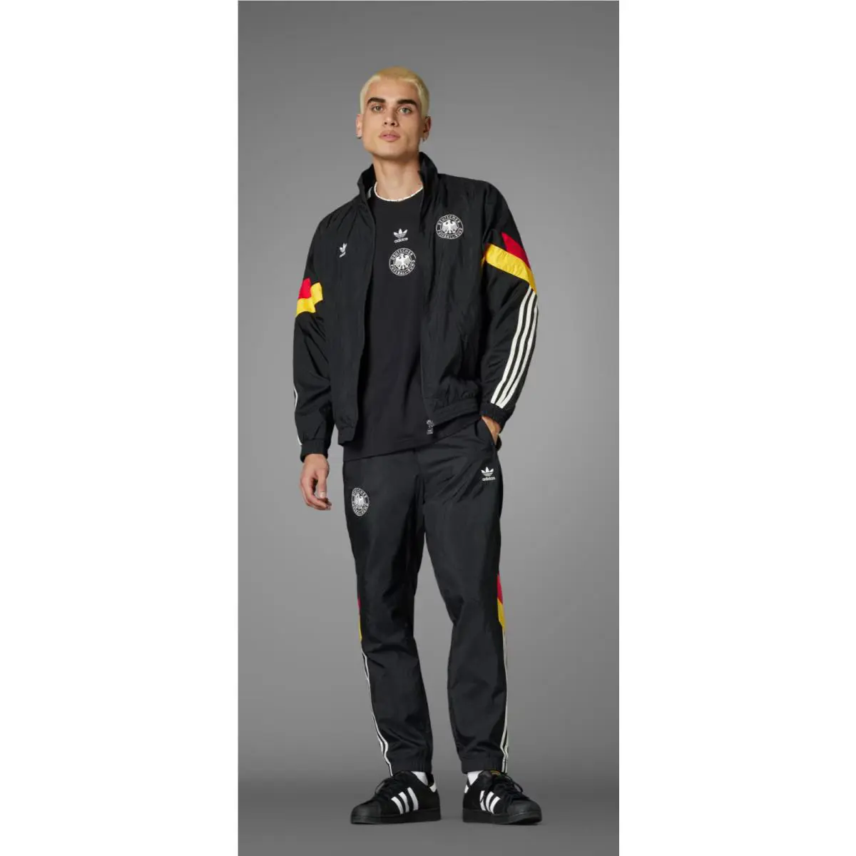 Adidas clothing - adidas Germany Originals Track Tracksuit Bottoms - IY7051 - Black, Manufacture: Black 7