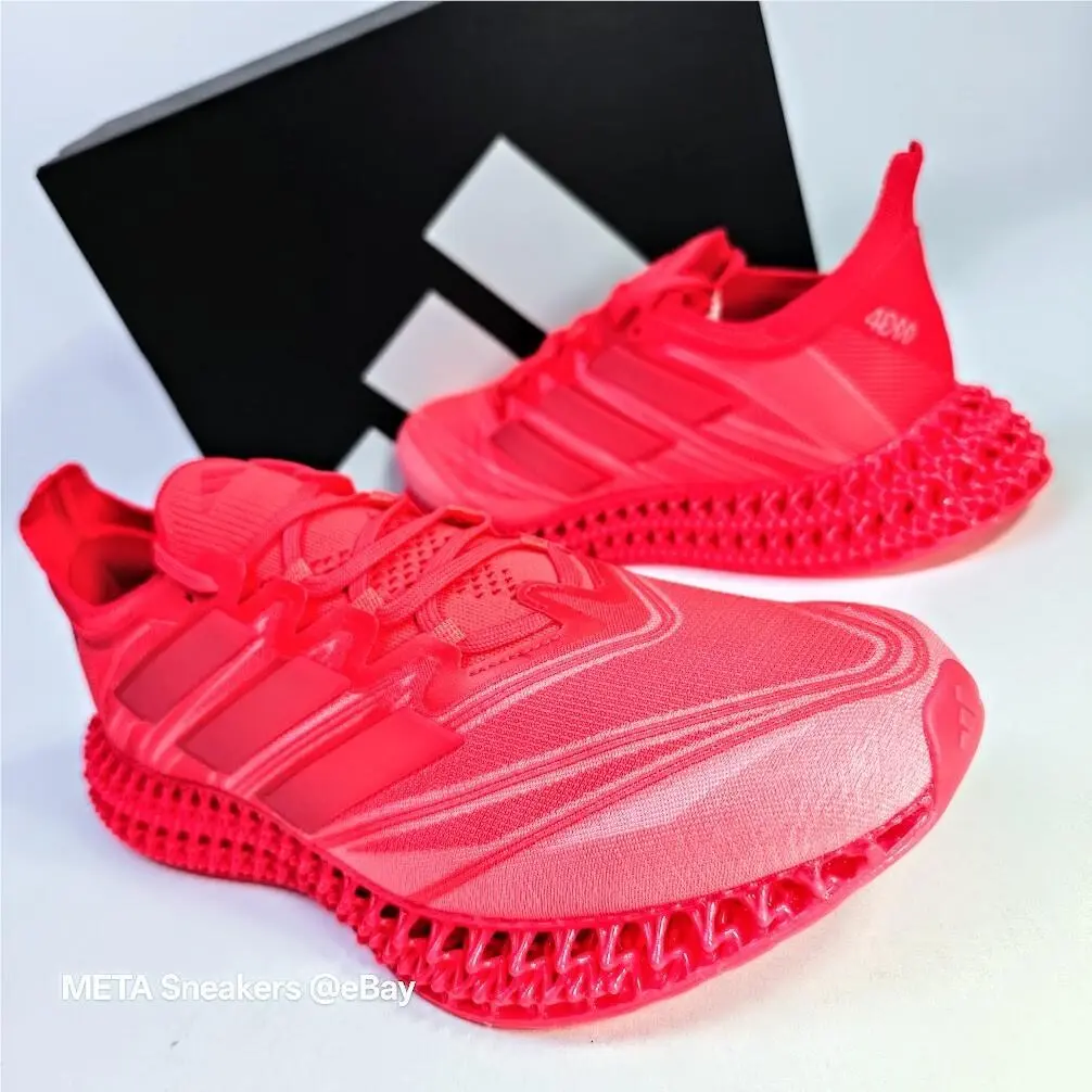 Adidas US 13 Men`s Red Ruby Lightweight Comfort Runner 4DFWD 4M Rare ID1424