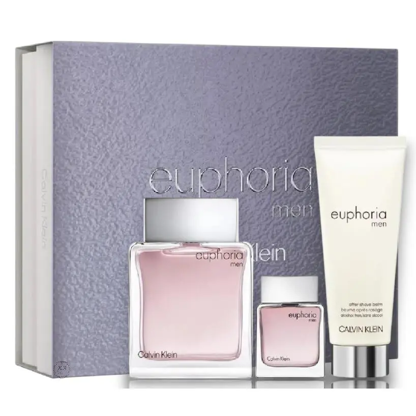 Euphoria by Calvin Klein 3 Pc`s Set 3.3 oz Edt + Mini +after Shave F/men