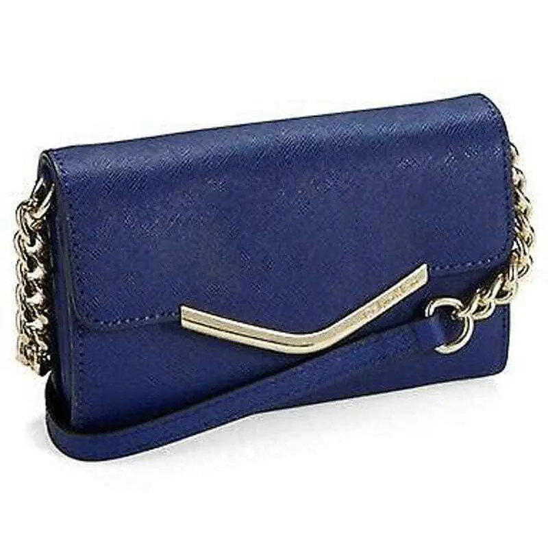 Calvin Klein Foldover Leather Crossbody Bag