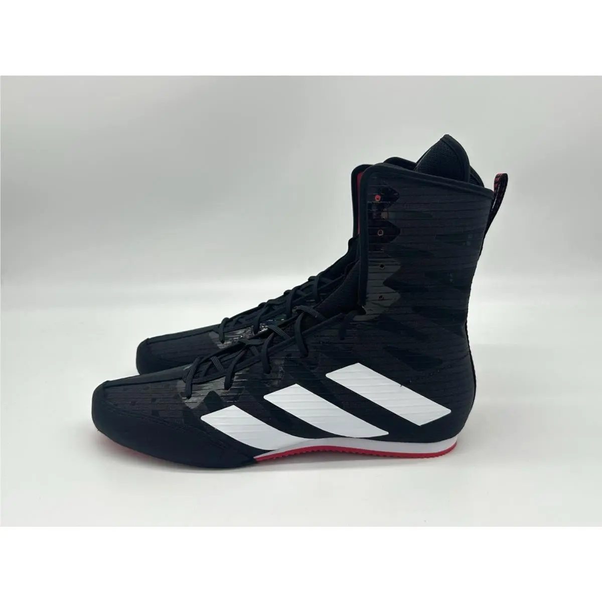 Adidas Box Hog 4 Men`s Size 12 Black White Pure Ruby Boxing Shoes Lot IH2730