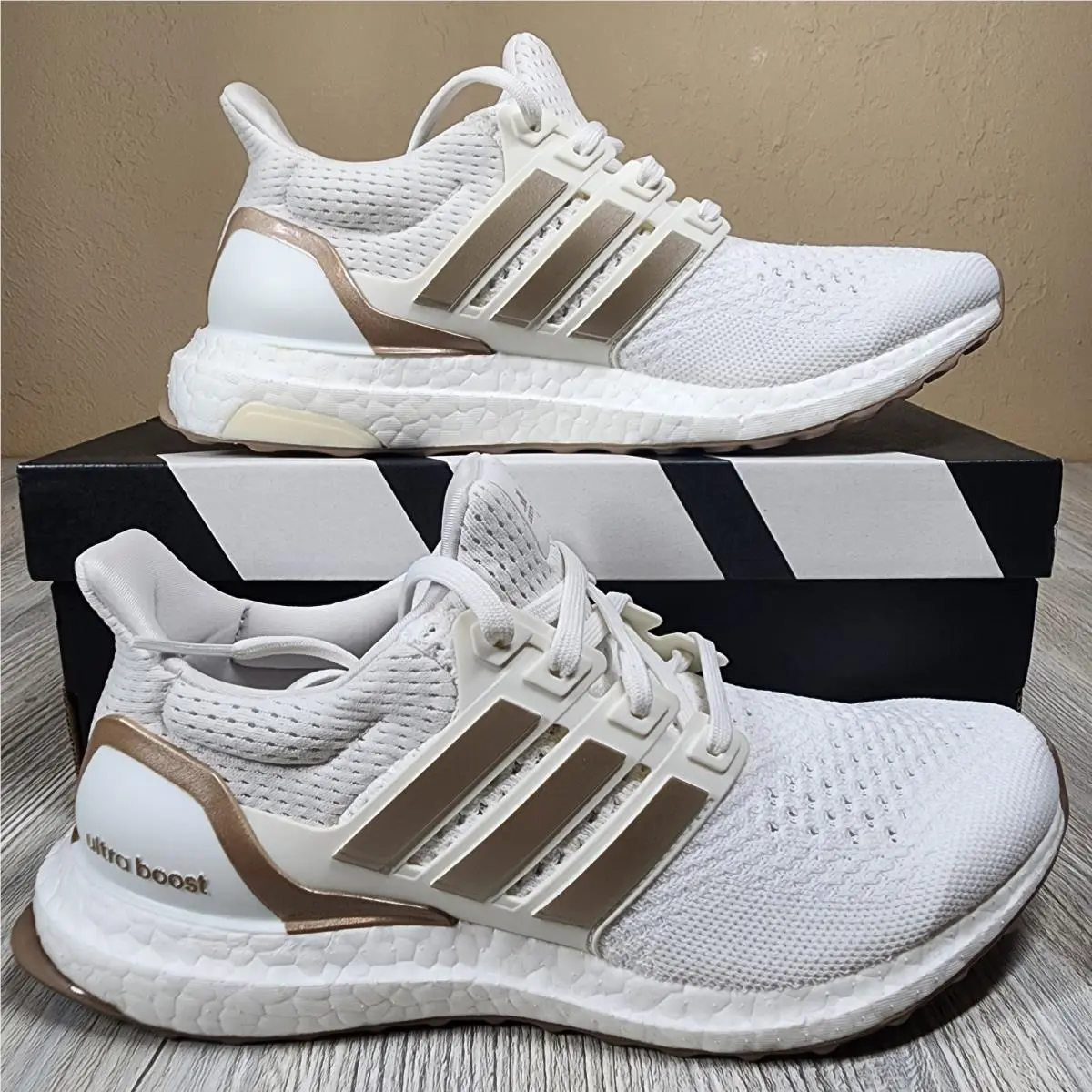 Adidas Ultraboost 1.0 White/cyber Gold Womens Size 7.5 JR3144