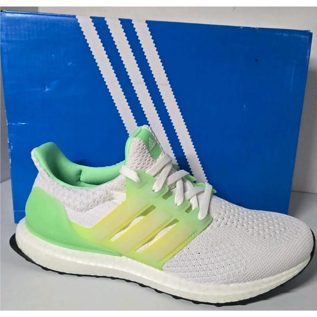 Adidas Men`s Running Shoes Size 7.5 White/green Ultraboost 5.0 Dna