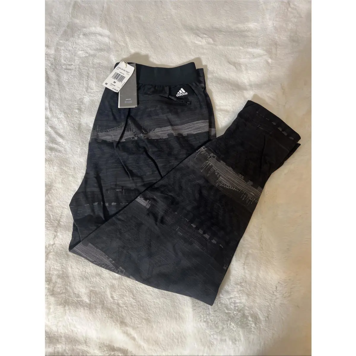 Adidas Pants Men`s Size M Icon UN Black Woven Active Jogger Sport