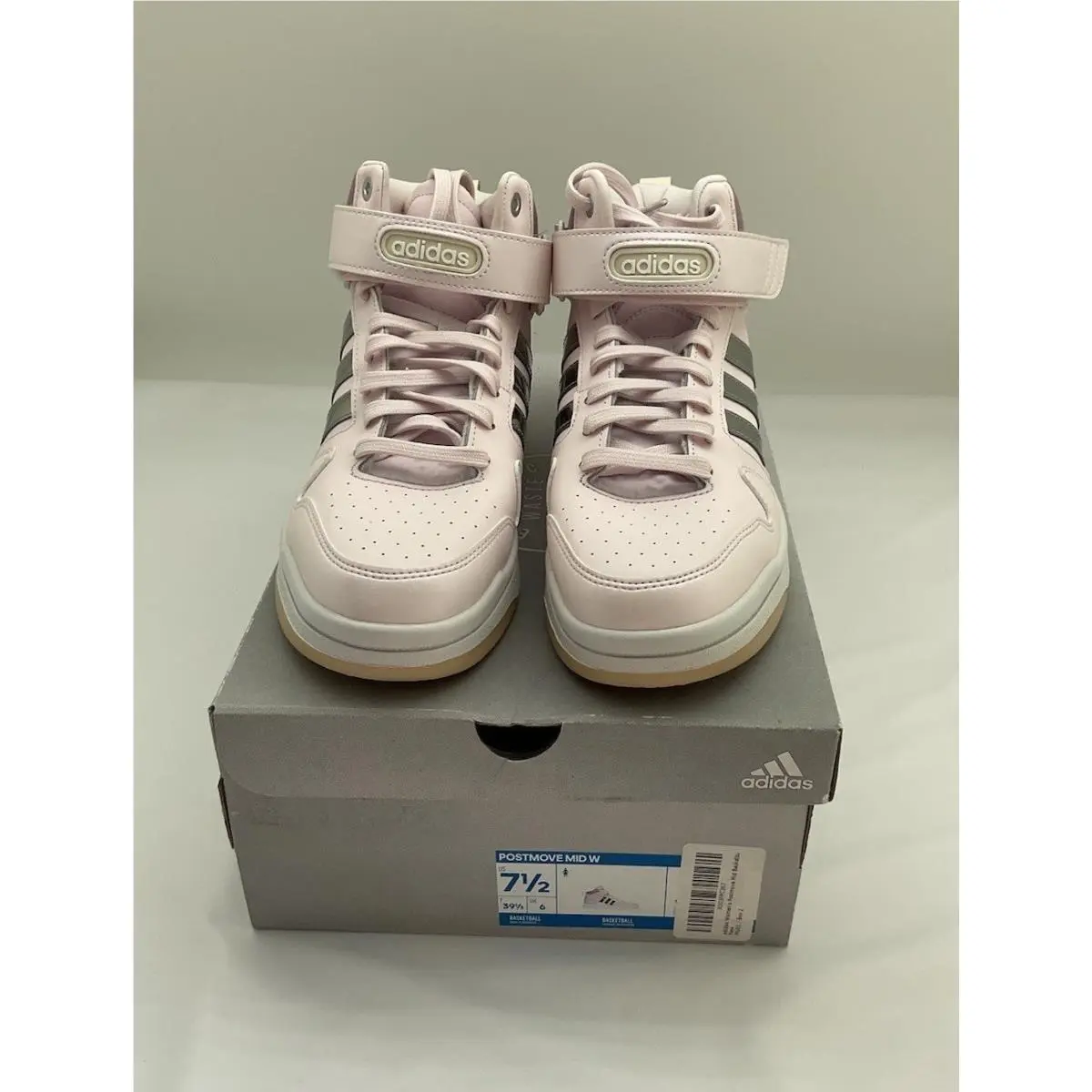 Adidas Postmove Mid Basketball Shoe Pink/silver Metallic Women’s Size 7.5