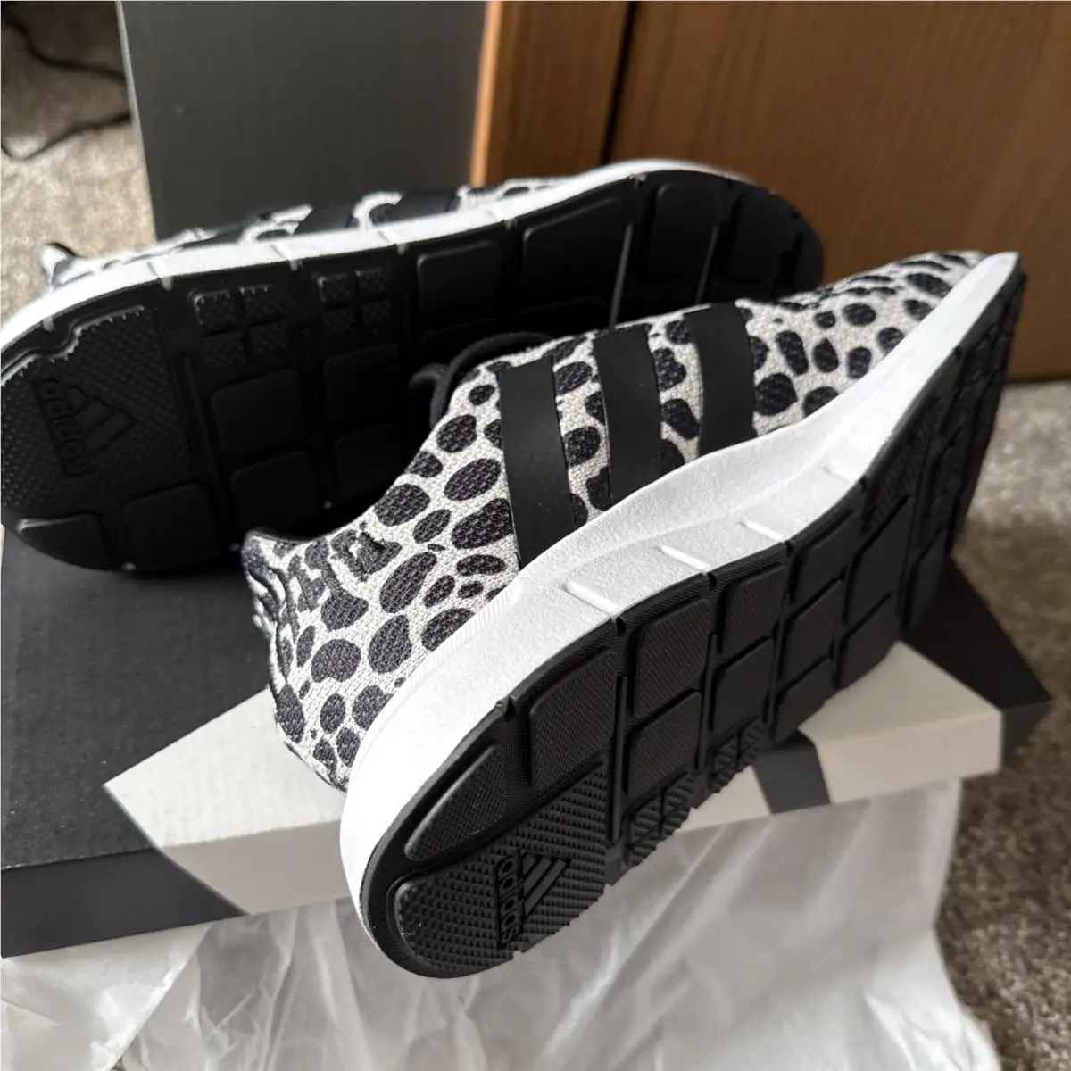 Adidas shoes - Adidas Women`s Swift Run 1.0 Shoes - JR0634 - Black/Gray 5