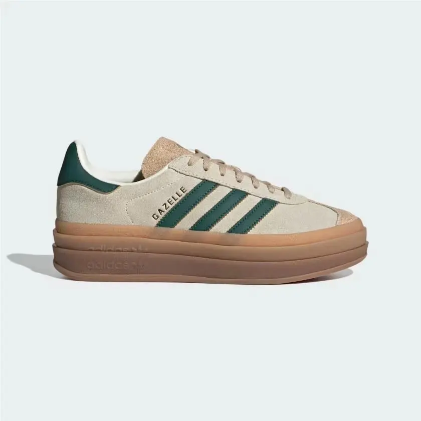 Adidas Gazelle Bold Beige/green ID7056 Women`s Size 10.5