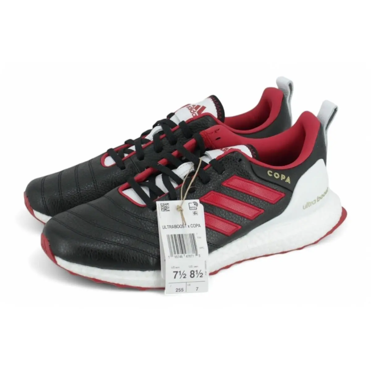 Adidas M 7.5 W 8.5 Ultraboost Copa Leather Soccer Shoes Black Red Atlanta United - Black