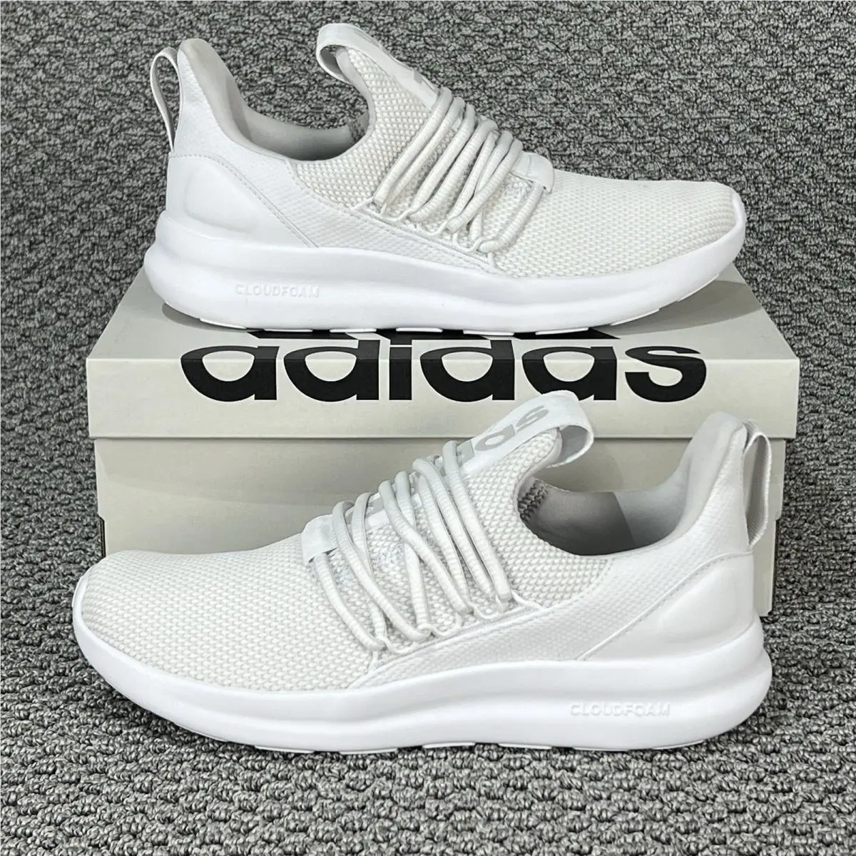 Adidas Adias Lite Racer Adapt 7.0 Shoes Mens 8.5 Cloud White / Grey One IE6326