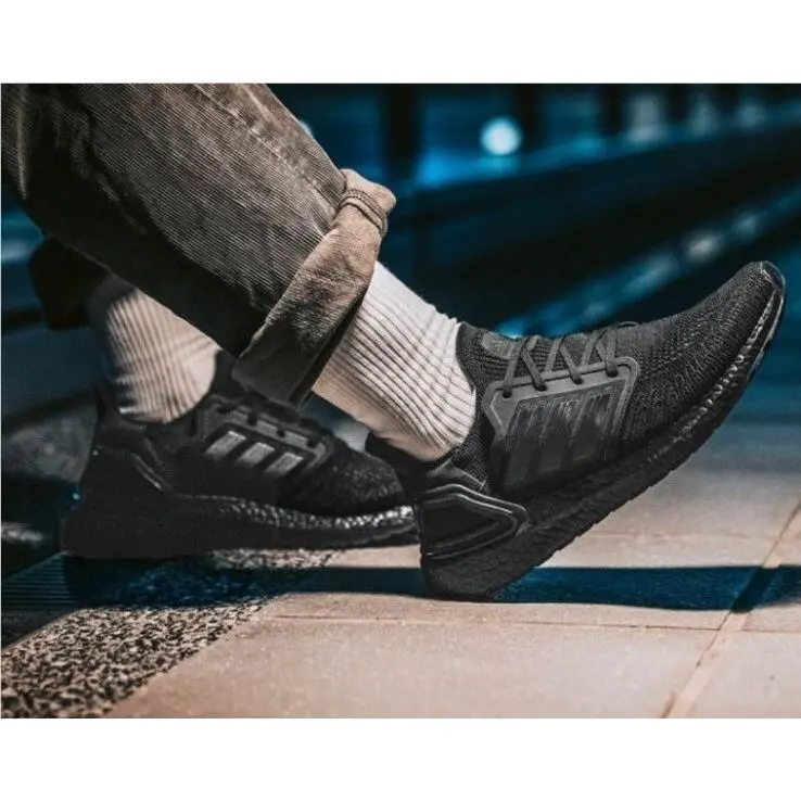 Adidas Ultraboost 20 EG0691 Triple Black Men`s Running Shoes Size 8