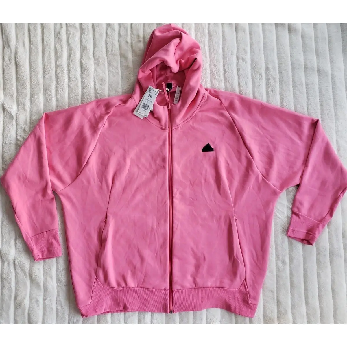 Adidas Men`s Z.n.e Full-zip Hooded Track Jacket Size 2XL Pink