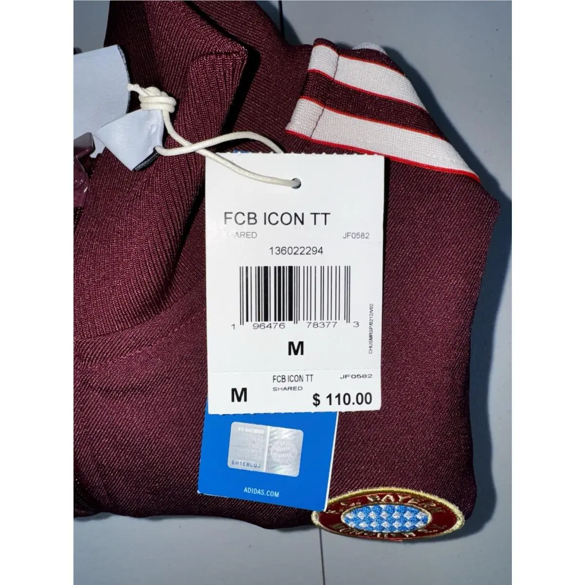 Adidas clothing - Adidas Icon - Icon - JF0582 - Burgundy (UPC: 196476783704) 9