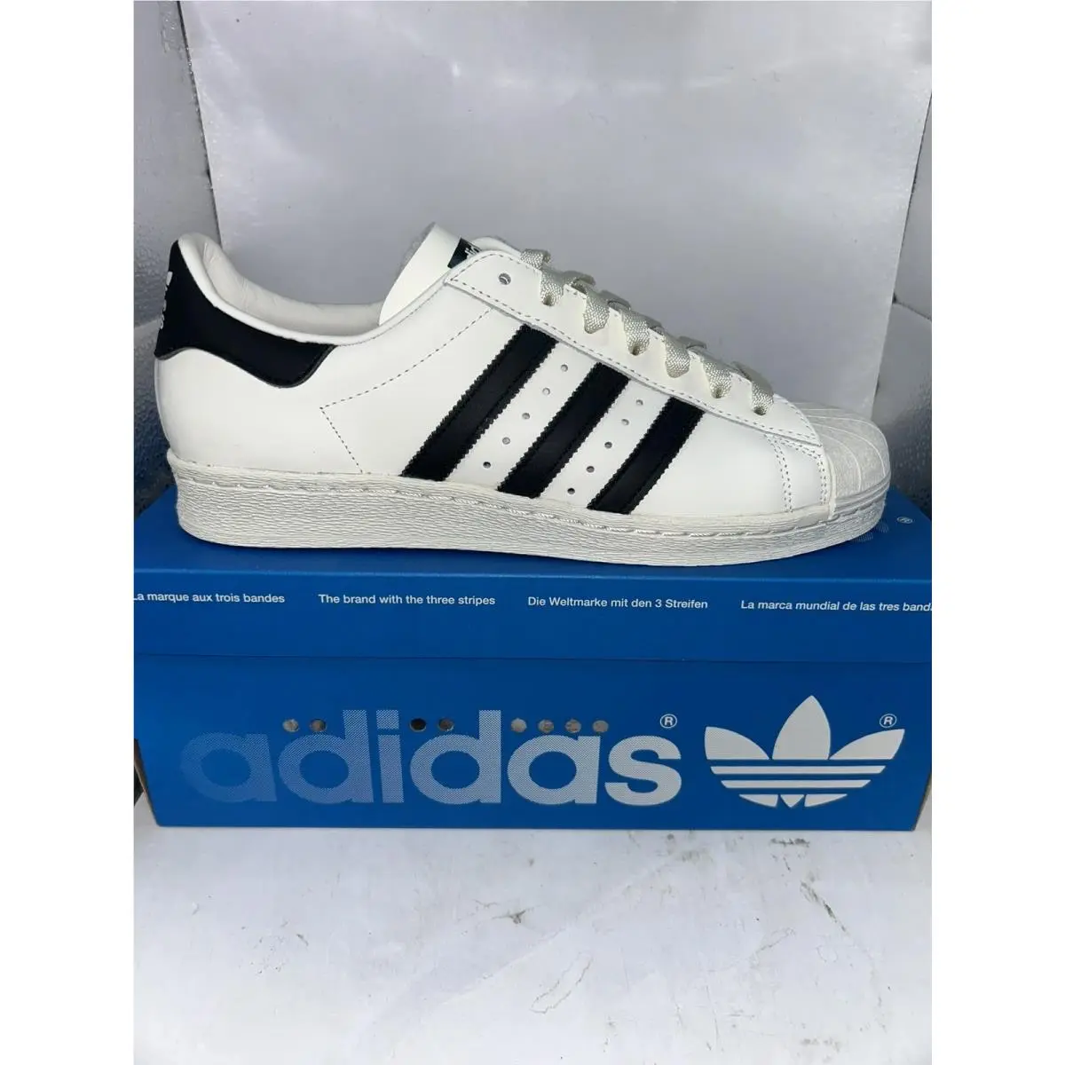 Adidas Superstar 82 White Black Retro Mens Shoes Size 11
