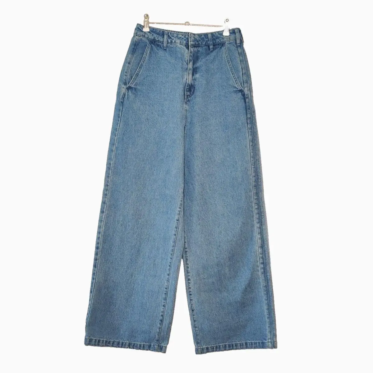 Adidas Originals x Kseniaschnaider Womens Wide Leg Jeans Size 28 3-Stripes