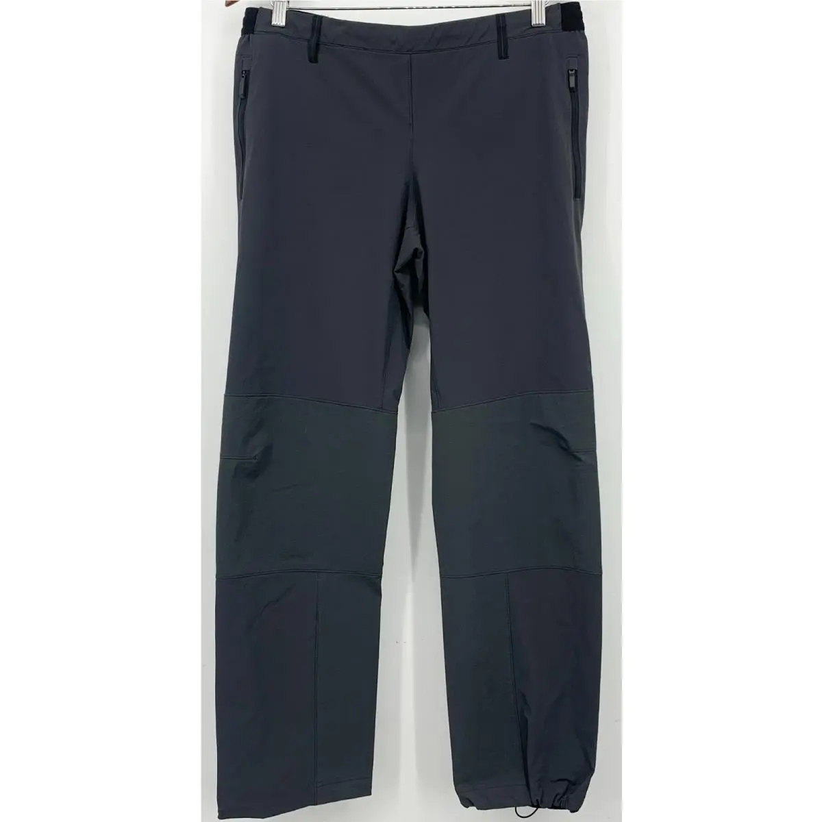 Adidas Womens Joggers Terrex Outdoor Pants Gray Large Pocket Drawstring Hem