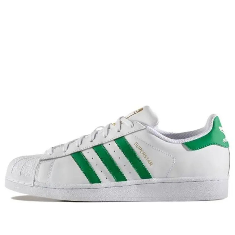 Adidas Originals Superstar Foundation Sneakers Size 6 White Green 2016 - S80187