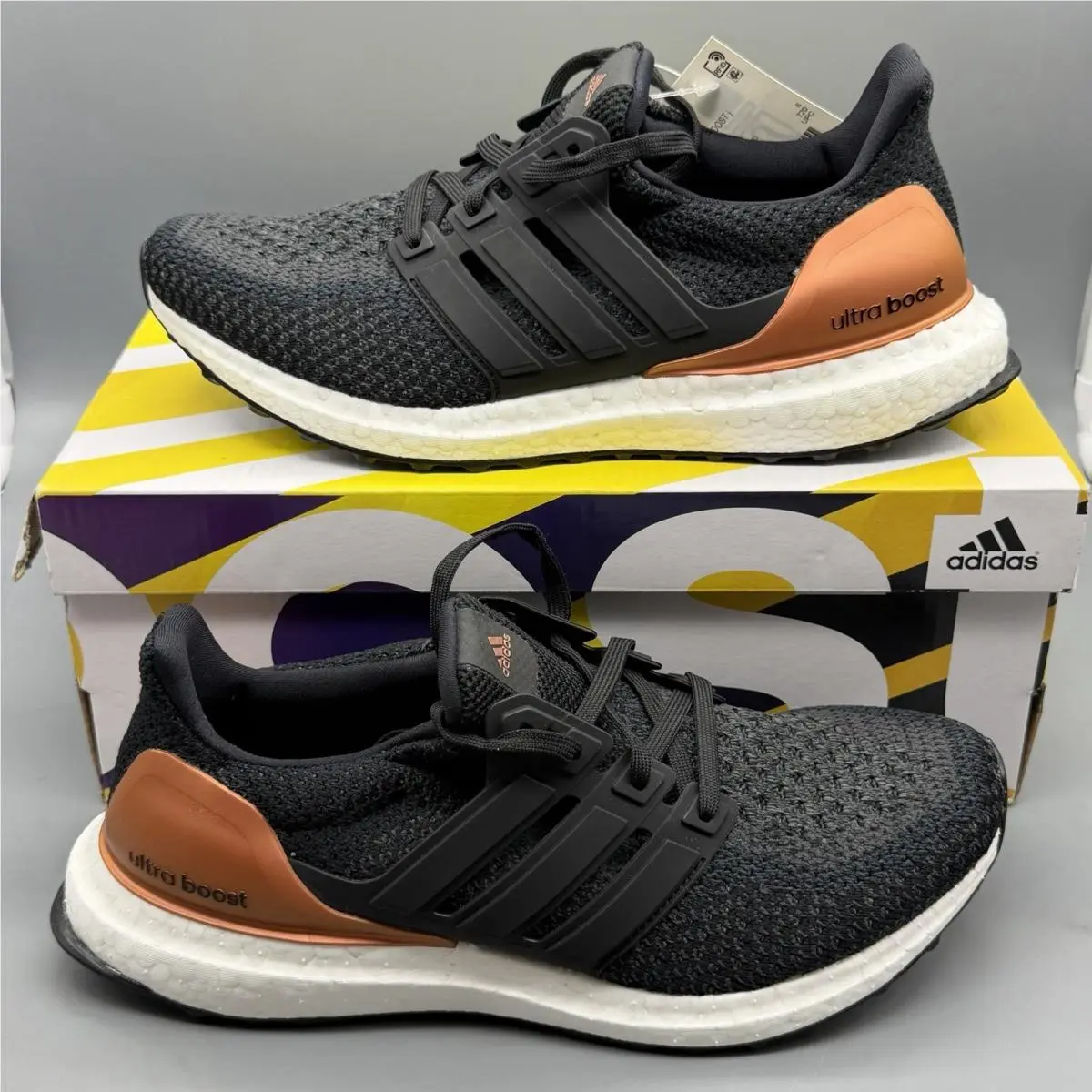 Adidas Ultraboost Kids/men’s 6.5 Women’s 7.5 Running Shoes Black Bronze Sneakers