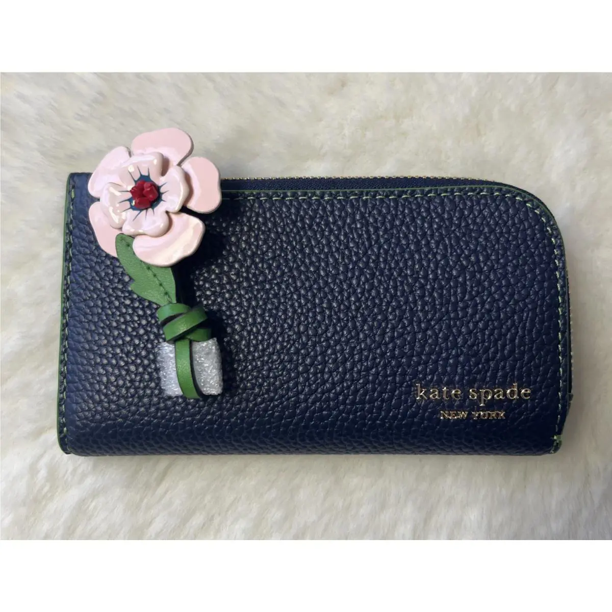New Kate Spade In The Garden Small Slim Bifold Wallet