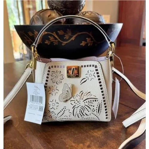Phoebe Perforated Mini Top Handle Crossbody Butterfly Purse KL042 by Kate Spade