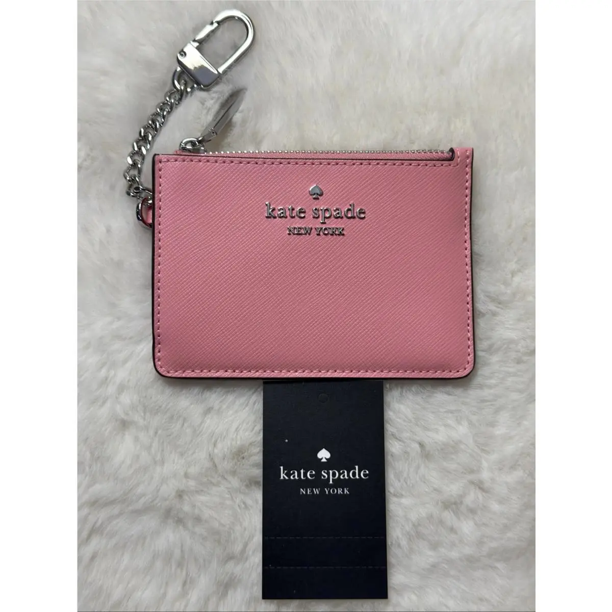 Kate Spade Keyring Card Holder Grapefruit Pink