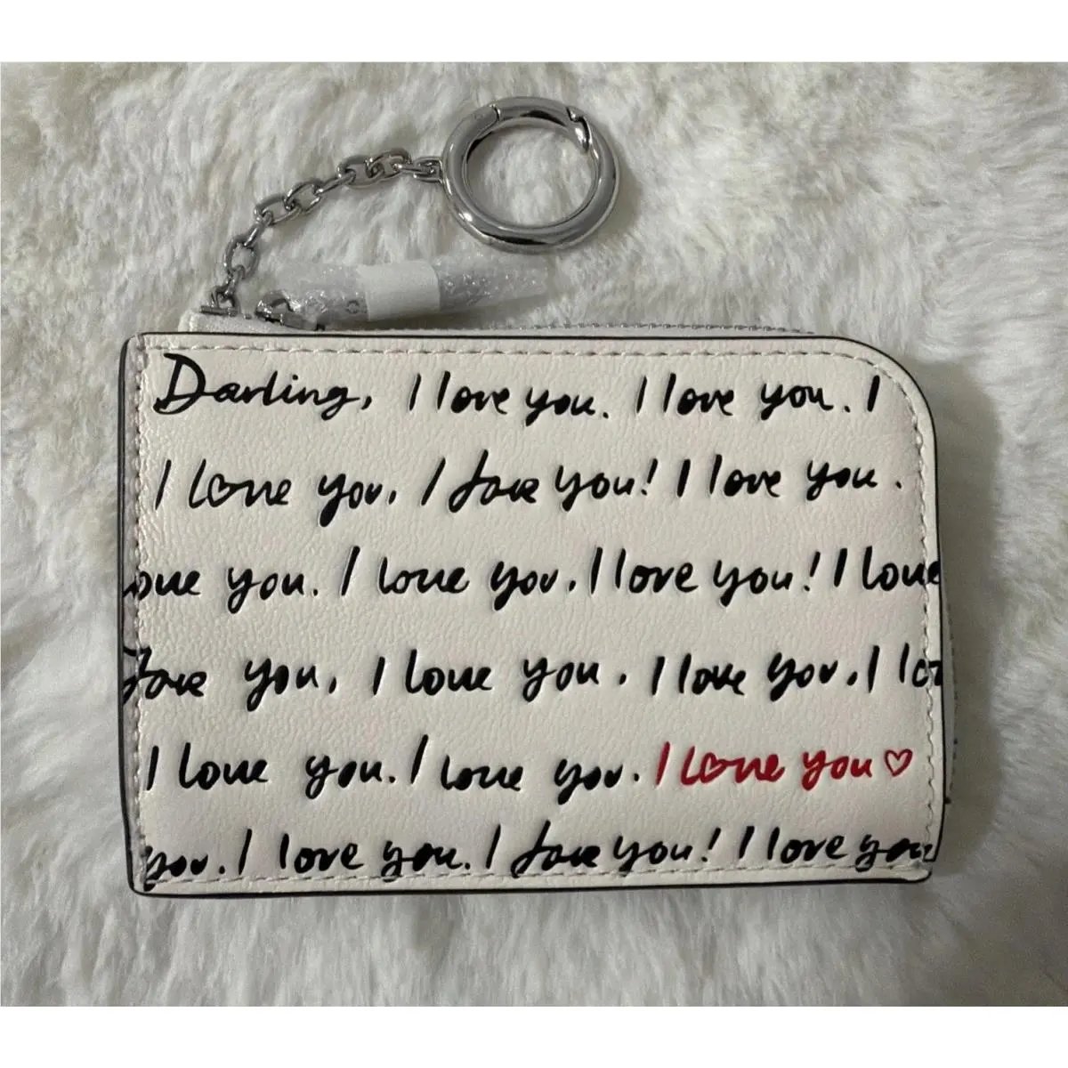 Keyring Card Holder Grapefruit Pink by Kate Spade