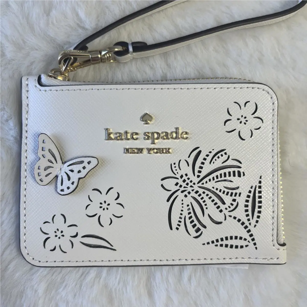 Kate Spade Madison Boxed Floral Card Holder Wristlet Coin Purse Keycha