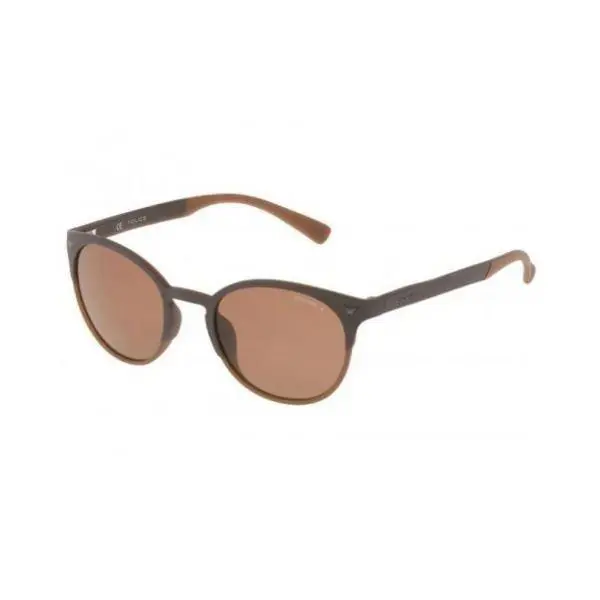 Police Sunglasses Spl162-94Cp Game Brown with Polarized Lenses Plastic 50-21-140
