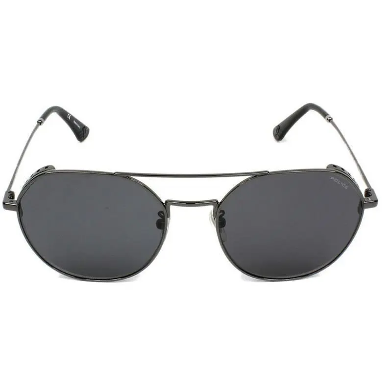 Police Sunglasses Spl636-568 Highway Two Black Metal 55-18-140