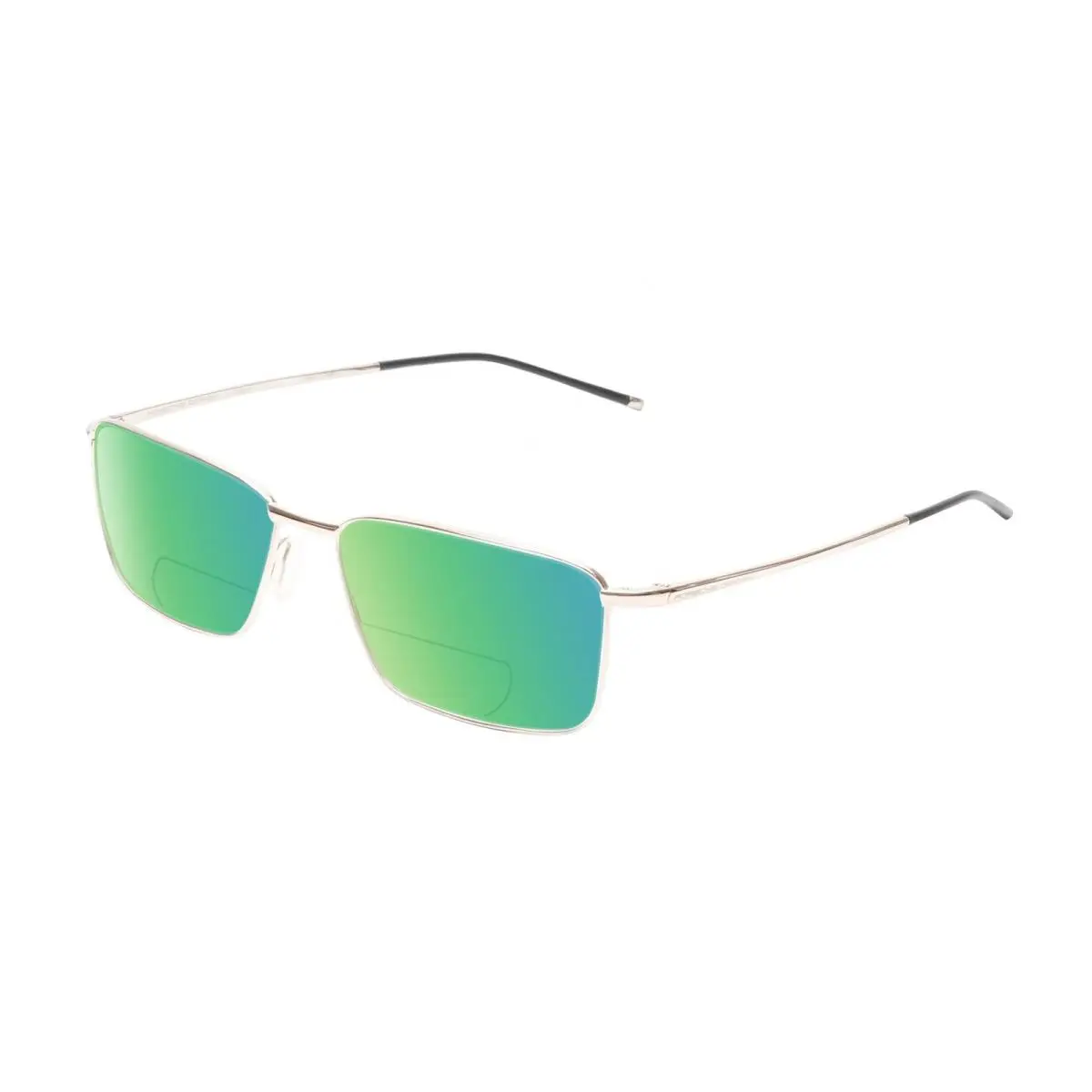 Design P8364 Unisex Polarized Bifocal Sunglasses Gold Black 55mm 41 Opt Green Mirror by Porsche