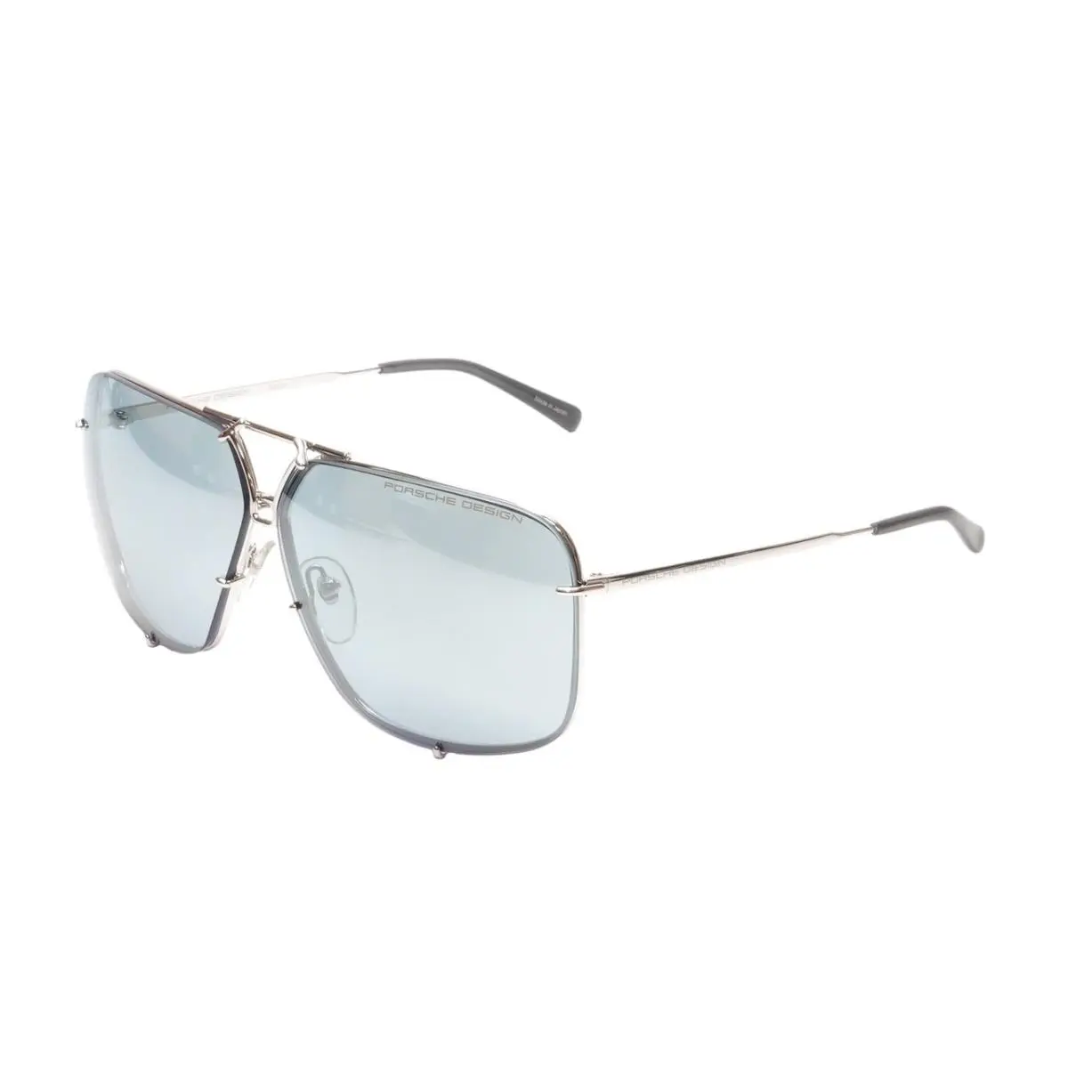 Porsche Design P8928 Unisex Sunglasses in Palladium Silver/grey Blue Mirror 67mm