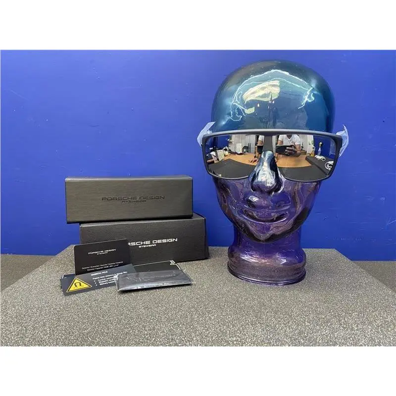 Porsche Design P8597-A-69 MM Sunglasses Matte Black Gun Metal/silver Grey