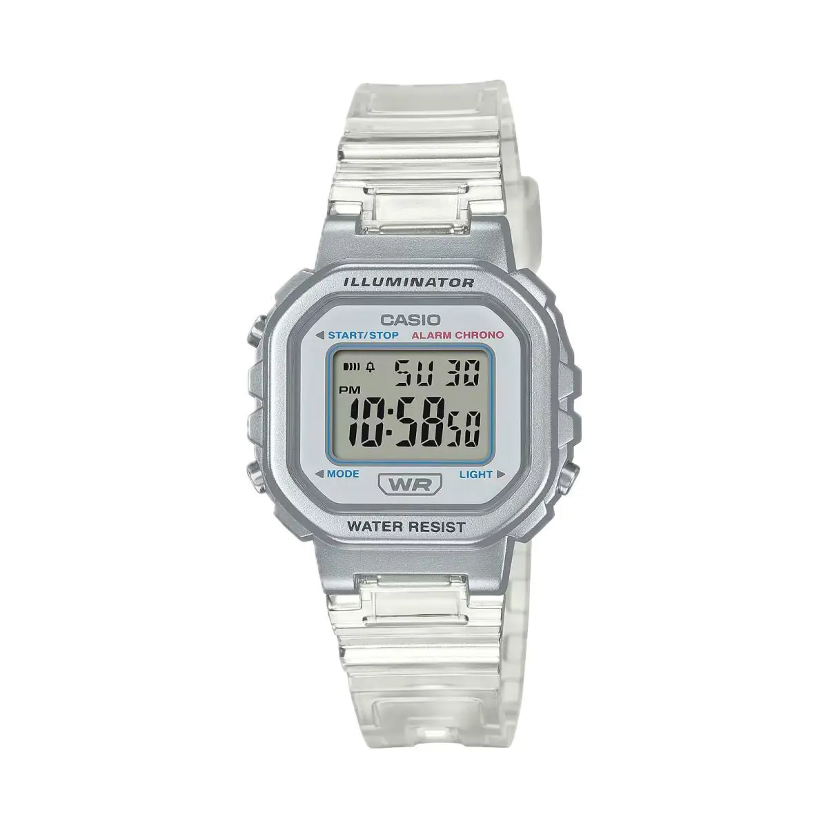 Casio Women`s Transparent White Digital Watch - LA-20WHS-7ACF