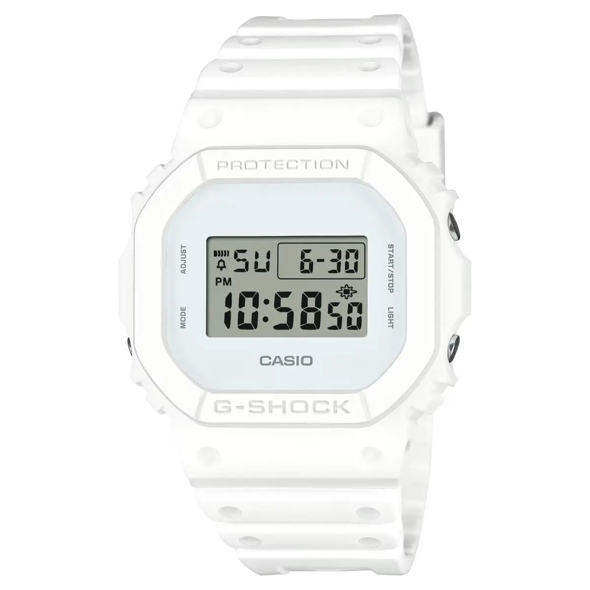 G-shock Monochromatic White Alarm Timer Digital Mens Watch DW5600WW-7 by Casio