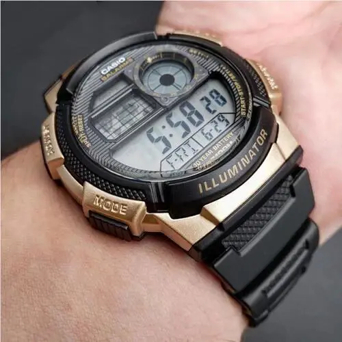 Casio AE1000W-1A3V Men`s World Time Digital Sport Watch