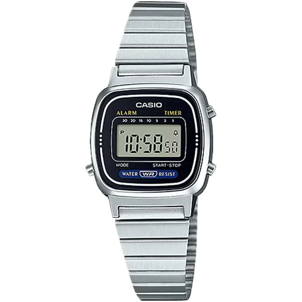 Casio Women`s Vintage Digital Stainless Steel Watch - LA-670WA-1 - Silver