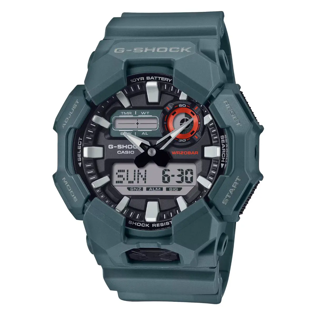 G-shock GA010-2A Men`s XL 3D Icon Teal Blue Bio-resin Analog-digital Watch by Casio