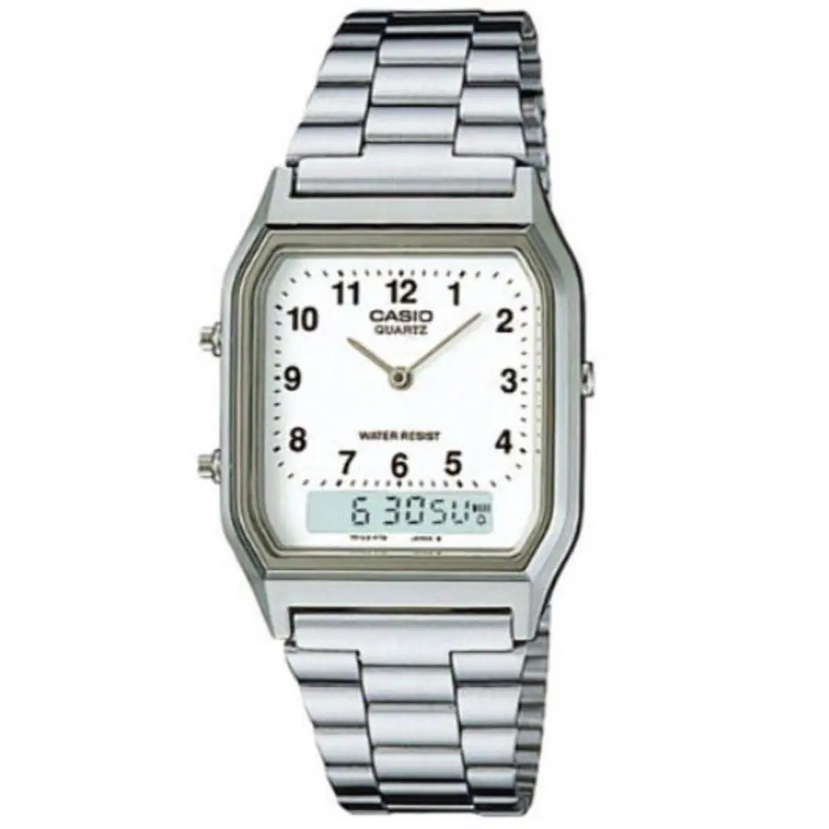 Casio AQ230A-7BM Men`s Silver Classic Digital Analog Watch