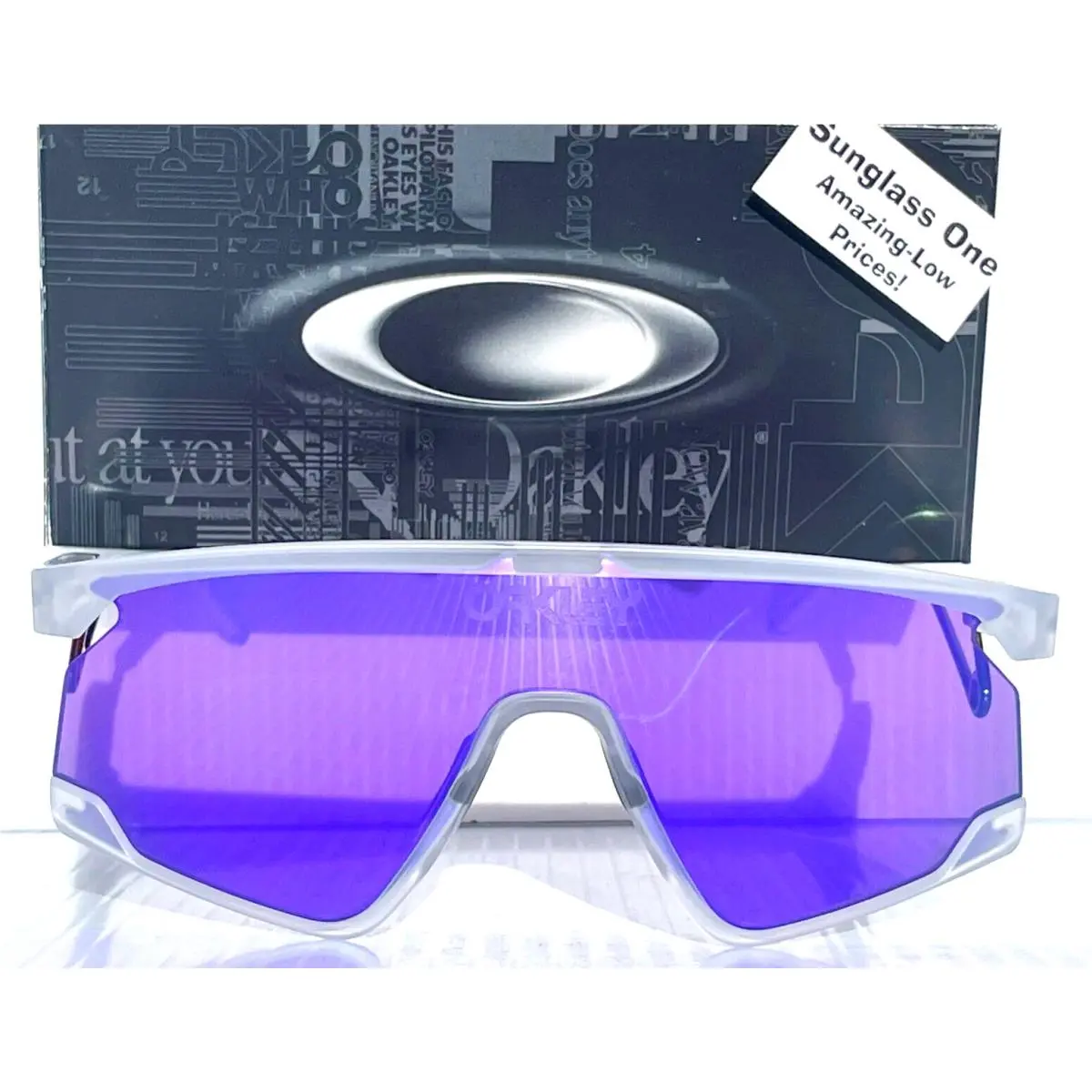 Bxtr Metal Matte Clear Prizm Violet Purple Lens Sunglass 9237-02 by Oakley