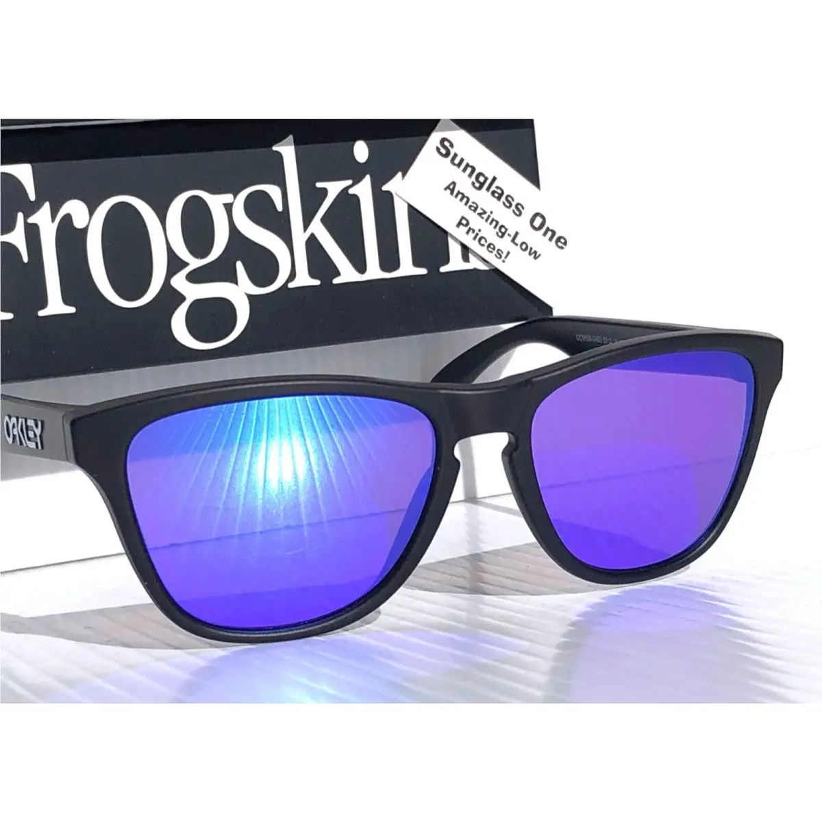 Oakley Frogskins S Matte Black Prizm Violet Lens Sunglass 9508-04
