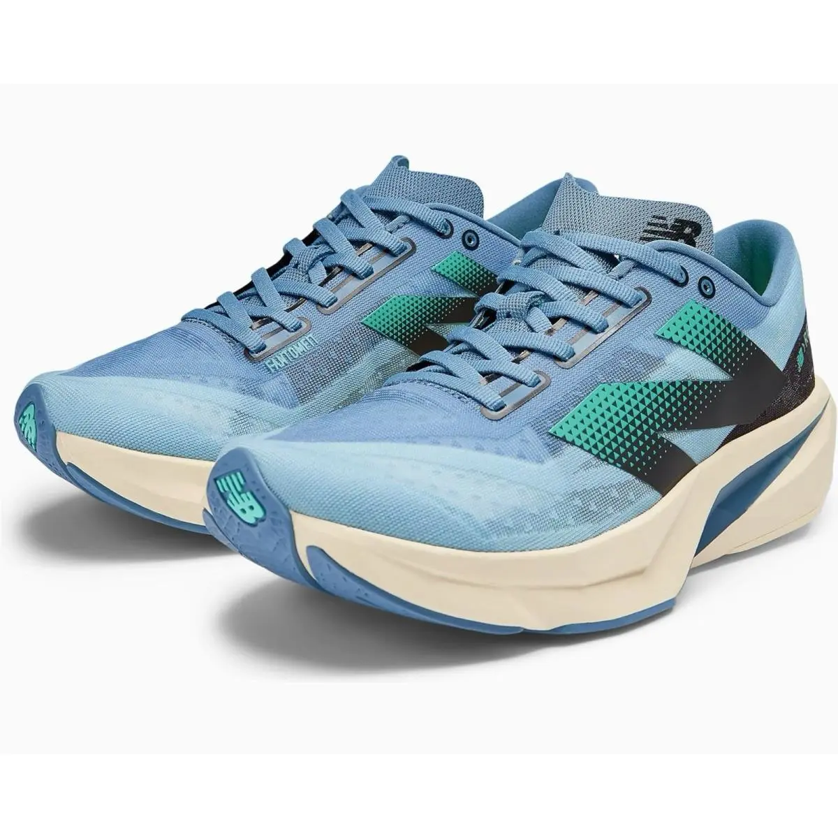New Mens New Balance Fuelcell Rebel V4 Shoes Heron/chrome Blue Size 13 2E Wide
