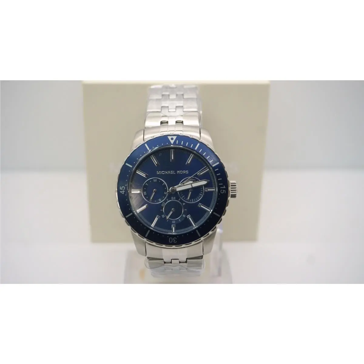 Michael Kors Cunningham MK7153 Blue Dial Men`s Watch 44mm
