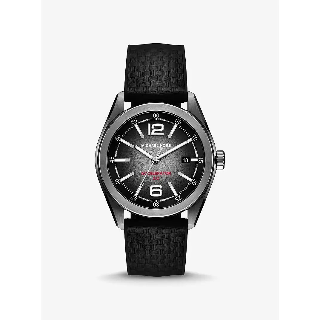 Accelerator 2.0 MK9175 Oversized Gunmetal Ombre Dial Silicone Strap by Michael Kors
