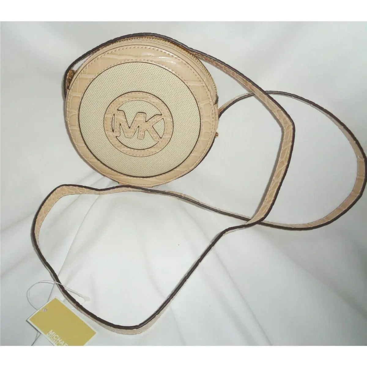 Michael Kors Aidy Women`s Crossbody Shoulder Handbag Mini Bag Tan OS