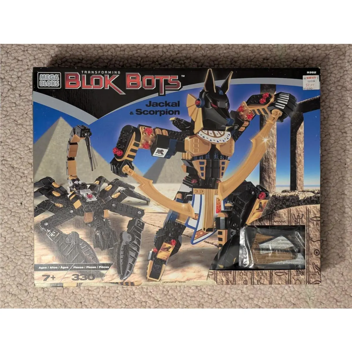 2002 Mega Bloks Transforming Jackal Scorpion 9352 Set Egyptian